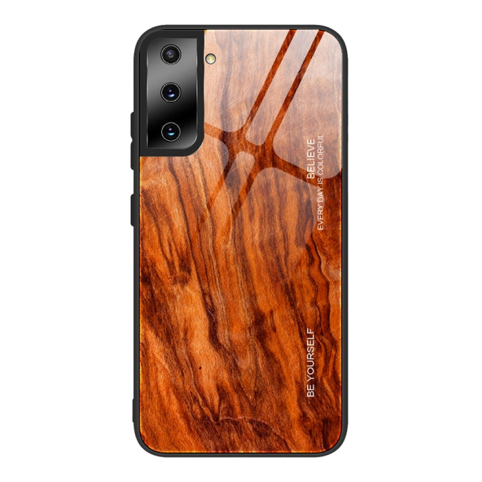 Estuche protector de vidrio de grano de madera, For Samsung Galaxy S20, For Samsung Galaxy S20 Plus, For Samsung Galaxy S20 Ultra, For Samsung Galaxy S20 FE, For Samsung Galaxy S21 5G, For Samsung Galaxy S21 Plus, For Samsung Galaxy S21 Ultra 5G       ...