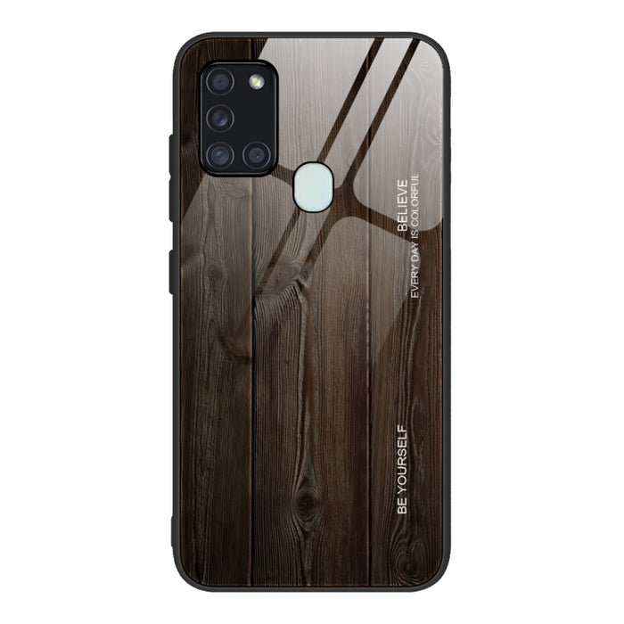 Estuche protector de vidrio de grano de madera, For Samsung Galaxy S20, For Samsung Galaxy S20 Plus, For Samsung Galaxy S20 Ultra, For Samsung Galaxy S20 FE, For Samsung Galaxy S21 5G, For Samsung Galaxy S21 Plus, For Samsung Galaxy S21 Ultra 5G       ...