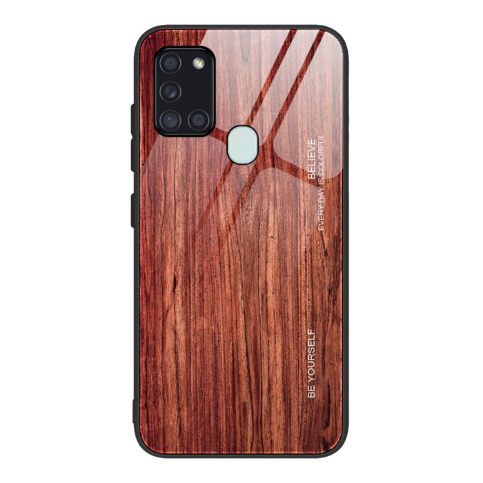 Estuche protector de vidrio de grano de madera, For Samsung Galaxy S20, For Samsung Galaxy S20 Plus, For Samsung Galaxy S20 Ultra, For Samsung Galaxy S20 FE, For Samsung Galaxy S21 5G, For Samsung Galaxy S21 Plus, For Samsung Galaxy S21 Ultra 5G       ...