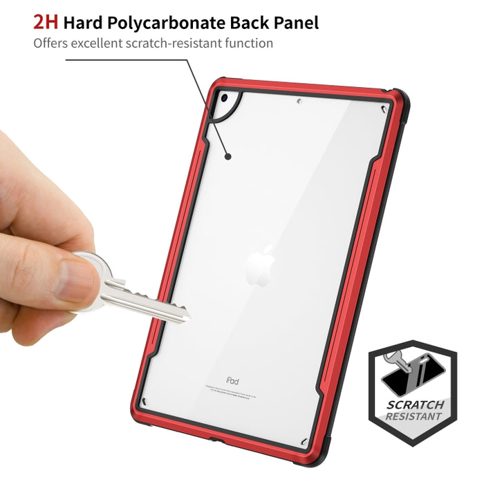 iPAKY Thunder Series Marco de aluminio + Parachoques de TPU + Estuche transparente para PC a prueba de golpes