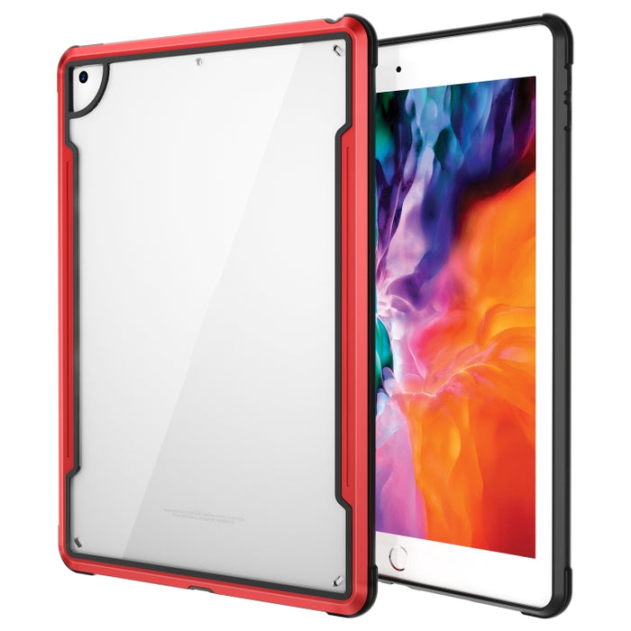 iPAKY Thunder Series Marco de aluminio + Parachoques de TPU + Estuche transparente para PC a prueba de golpes