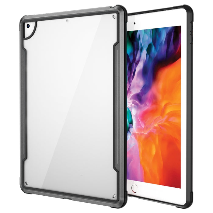 iPAKY Thunder Series Marco de aluminio + Parachoques de TPU + Estuche transparente para PC a prueba de golpes