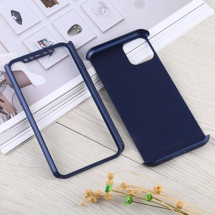 Estuche protector de cobertura completa para PC a prueba de golpes con película de vidrio templado, For iPhone 11 Pro