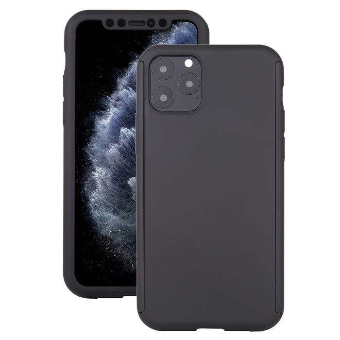 Estuche protector de cobertura completa para PC a prueba de golpes con película de vidrio templado, For iPhone 11 Pro