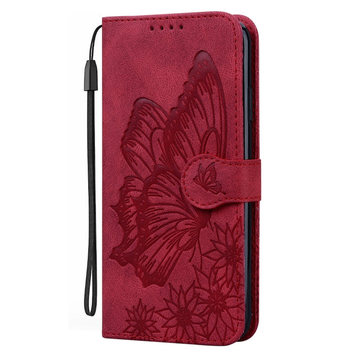 Estuche de cuero con tapa horizontal en relieve de mariposas con sensación de piel retro con soporte y ranuras para tarjetas y billetera, For iPhone 6 / 6s, For iPhone 6 Plus / 6s Plus, For iPhone SE 2022 / SE 2020 / 8 / 7, For iPhone 8 Plus / 7Plus   ...