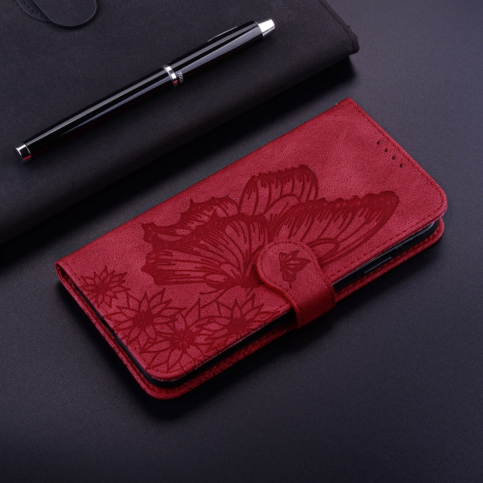 Estuche de cuero con tapa horizontal en relieve de mariposas con sensación de piel retro con soporte y ranuras para tarjetas y billetera, For iPhone 6 / 6s, For iPhone 6 Plus / 6s Plus, For iPhone SE 2022 / SE 2020 / 8 / 7, For iPhone 8 Plus / 7Plus   ...