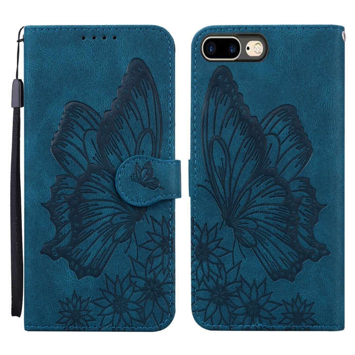 Estuche de cuero con tapa horizontal en relieve de mariposas con sensación de piel retro con soporte y ranuras para tarjetas y billetera, For iPhone 6 / 6s, For iPhone 6 Plus / 6s Plus, For iPhone SE 2022 / SE 2020 / 8 / 7, For iPhone 8 Plus / 7Plus   ...