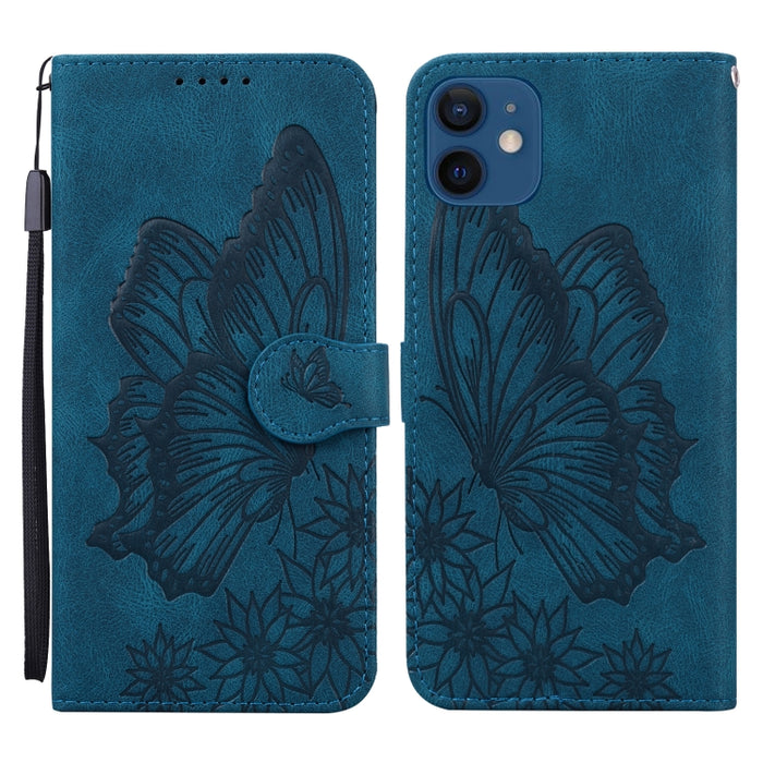 Estuche de cuero con tapa horizontal en relieve de mariposas con sensación de piel retro con soporte y ranuras para tarjetas y billetera, For iPhone 6 / 6s, For iPhone 6 Plus / 6s Plus, For iPhone SE 2022 / SE 2020 / 8 / 7, For iPhone 8 Plus / 7Plus   ...