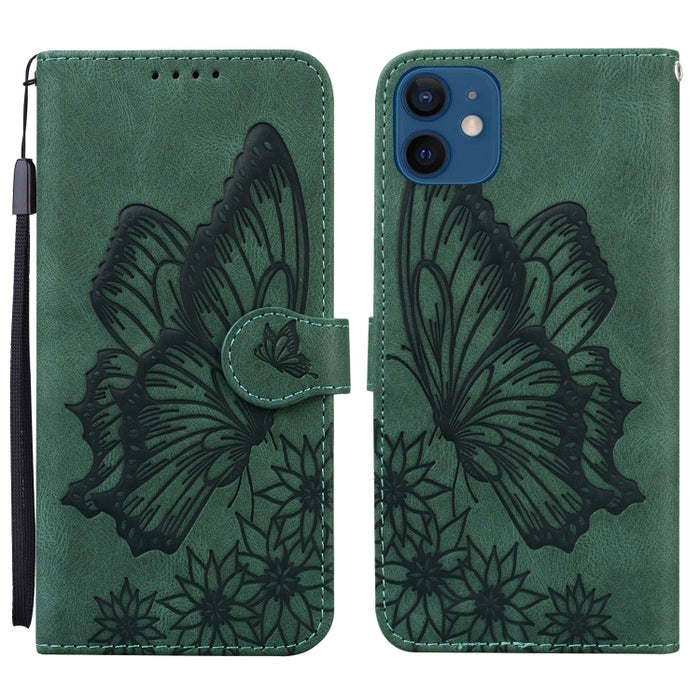 Estuche de cuero con tapa horizontal en relieve de mariposas con sensación de piel retro con soporte y ranuras para tarjetas y billetera, For iPhone 6 / 6s, For iPhone 6 Plus / 6s Plus, For iPhone SE 2022 / SE 2020 / 8 / 7, For iPhone 8 Plus / 7Plus   ...