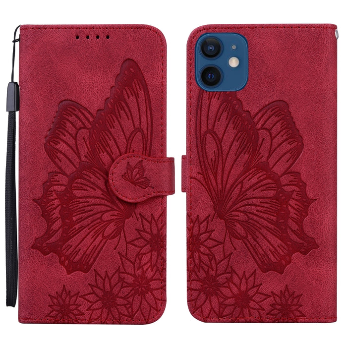 Estuche de cuero con tapa horizontal en relieve de mariposas con sensación de piel retro con soporte y ranuras para tarjetas y billetera, For iPhone 6 / 6s, For iPhone 6 Plus / 6s Plus, For iPhone SE 2022 / SE 2020 / 8 / 7, For iPhone 8 Plus / 7Plus   ...