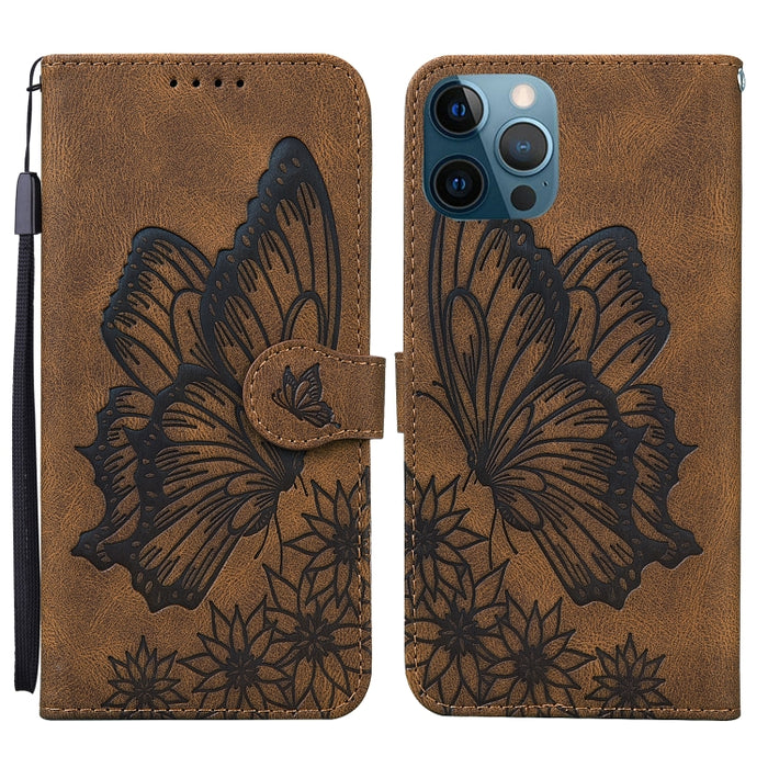 Estuche de cuero con tapa horizontal en relieve de mariposas con sensación de piel retro con soporte y ranuras para tarjetas y billetera, For iPhone 6 / 6s, For iPhone 6 Plus / 6s Plus, For iPhone SE 2022 / SE 2020 / 8 / 7, For iPhone 8 Plus / 7Plus   ...