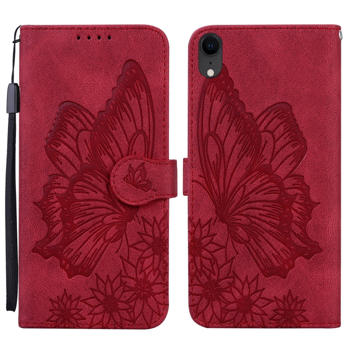 Estuche de cuero con tapa horizontal en relieve de mariposas con sensación de piel retro con soporte y ranuras para tarjetas y billetera, For iPhone 6 / 6s, For iPhone 6 Plus / 6s Plus, For iPhone SE 2022 / SE 2020 / 8 / 7, For iPhone 8 Plus / 7Plus   ...