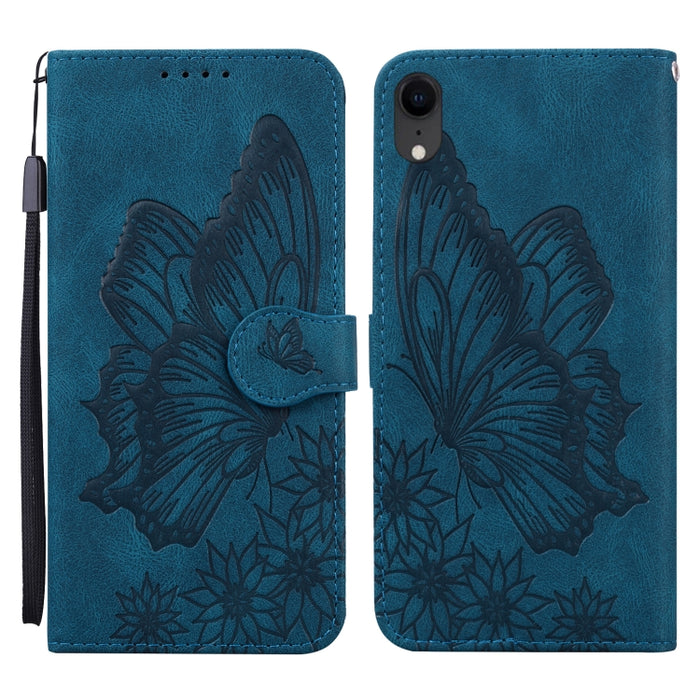 Estuche de cuero con tapa horizontal en relieve de mariposas con sensación de piel retro con soporte y ranuras para tarjetas y billetera, For iPhone 6 / 6s, For iPhone 6 Plus / 6s Plus, For iPhone SE 2022 / SE 2020 / 8 / 7, For iPhone 8 Plus / 7Plus   ...