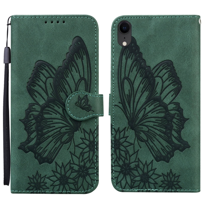 Estuche de cuero con tapa horizontal en relieve de mariposas con sensación de piel retro con soporte y ranuras para tarjetas y billetera, For iPhone 6 / 6s, For iPhone 6 Plus / 6s Plus, For iPhone SE 2022 / SE 2020 / 8 / 7, For iPhone 8 Plus / 7Plus   ...