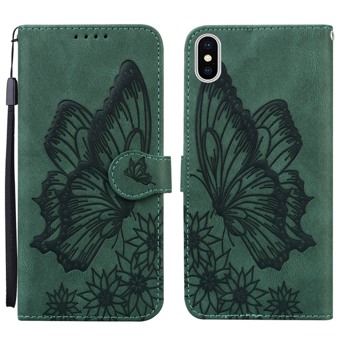 Estuche de cuero con tapa horizontal en relieve de mariposas con sensación de piel retro con soporte y ranuras para tarjetas y billetera, For iPhone 6 / 6s, For iPhone 6 Plus / 6s Plus, For iPhone SE 2022 / SE 2020 / 8 / 7, For iPhone 8 Plus / 7Plus   ...