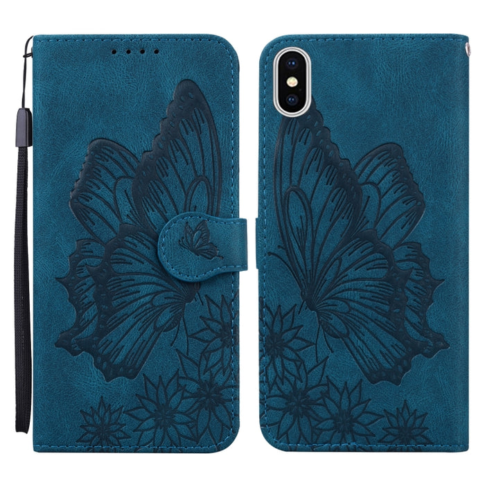 Estuche de cuero con tapa horizontal en relieve de mariposas con sensación de piel retro con soporte y ranuras para tarjetas y billetera, For iPhone 6 / 6s, For iPhone 6 Plus / 6s Plus, For iPhone SE 2022 / SE 2020 / 8 / 7, For iPhone 8 Plus / 7Plus   ...