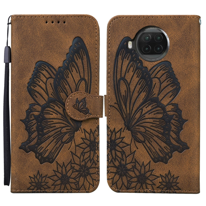 Estuche de cuero con tapa horizontal en relieve de mariposas con sensación de piel retro con soporte y ranuras para tarjetas y billetera, For Xiaomi Mi 10T Pro 5G, For Xiaomi Mi 10T Lite 5G