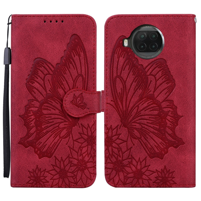 Estuche de cuero con tapa horizontal en relieve de mariposas con sensación de piel retro con soporte y ranuras para tarjetas y billetera, For Xiaomi Mi 10T Pro 5G, For Xiaomi Mi 10T Lite 5G