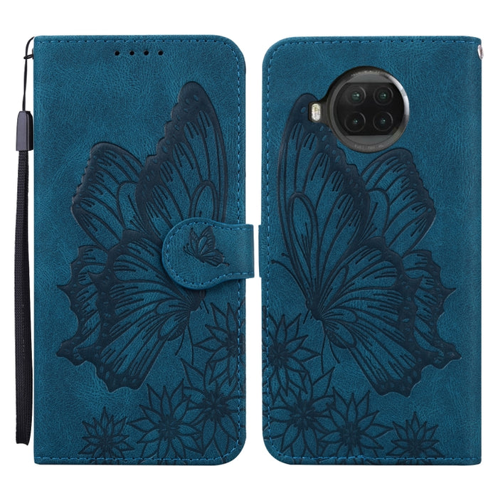 Estuche de cuero con tapa horizontal en relieve de mariposas con sensación de piel retro con soporte y ranuras para tarjetas y billetera, For Xiaomi Mi 10T Pro 5G, For Xiaomi Mi 10T Lite 5G