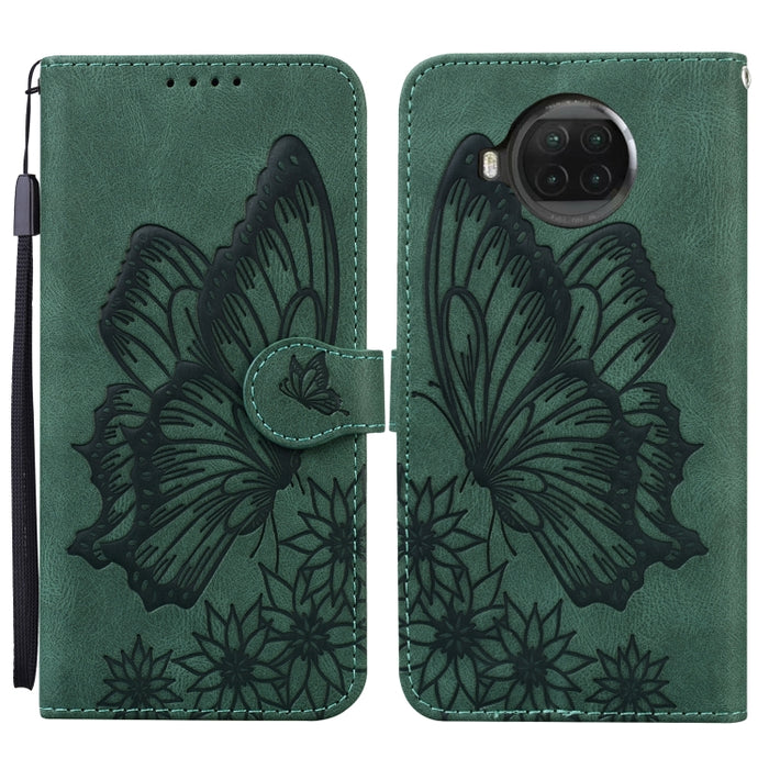 Estuche de cuero con tapa horizontal en relieve de mariposas con sensación de piel retro con soporte y ranuras para tarjetas y billetera, For Xiaomi Mi 10T Pro 5G, For Xiaomi Mi 10T Lite 5G