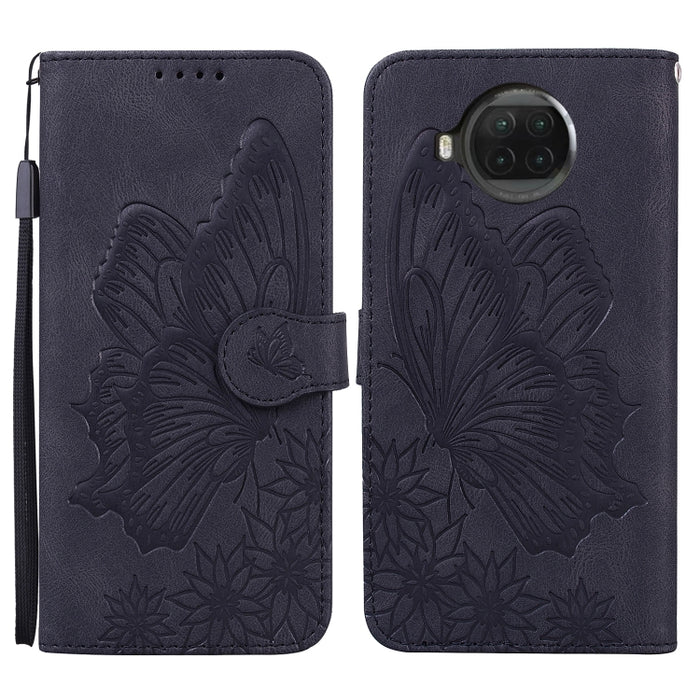 Estuche de cuero con tapa horizontal en relieve de mariposas con sensación de piel retro con soporte y ranuras para tarjetas y billetera, For Xiaomi Mi 10T Pro 5G, For Xiaomi Mi 10T Lite 5G
