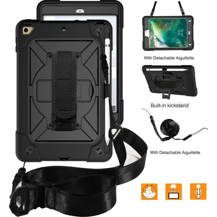 Estuche combinado de silicona + PC de color en contraste con soporte, For iPad mini 3
