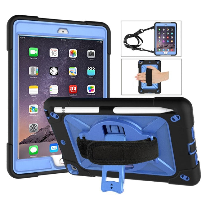 Estuche combinado de silicona + PC de color en contraste con soporte, For iPad mini 3