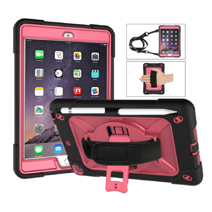 Estuche combinado de silicona + PC de color en contraste con soporte, For iPad mini 3