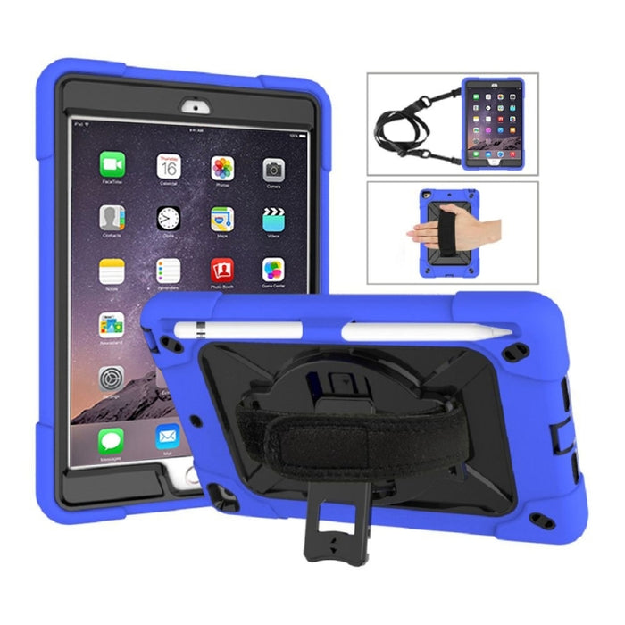 Estuche combinado de silicona + PC de color en contraste con soporte, For iPad mini 3