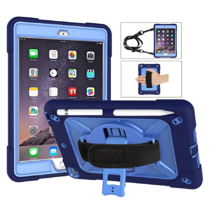 Estuche combinado de silicona + PC de color en contraste con soporte, For iPad mini 3