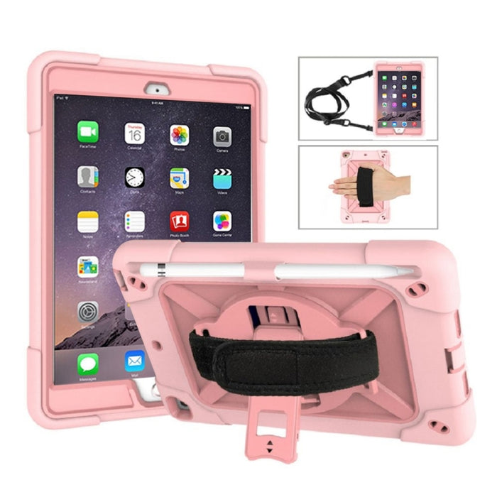 Estuche combinado de silicona + PC de color en contraste con soporte, For iPad mini 3