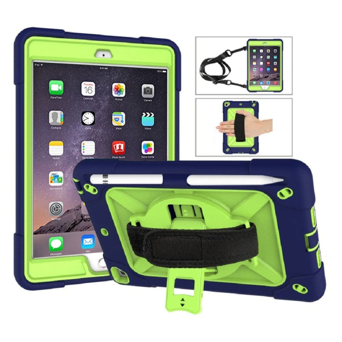 Estuche combinado de silicona + PC de color en contraste con soporte, For iPad mini 3