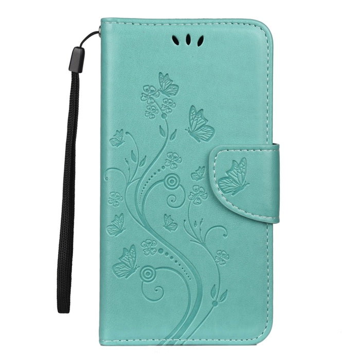 Estuche de cuero con tapa horizontal con patrón de flores de mariposa con soporte y ranuras para tarjetas y billetera, For iPhone 11 Pro, For iPhone 11, For iPhone 11 Pro Max