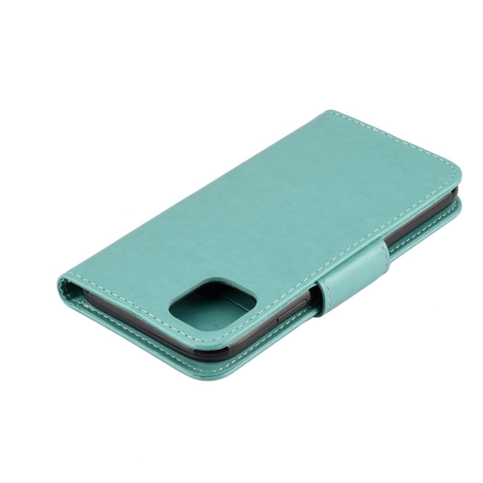 Estuche de cuero con tapa horizontal con patrón de flores de mariposa con soporte y ranuras para tarjetas y billetera, For iPhone 11 Pro, For iPhone 11, For iPhone 11 Pro Max