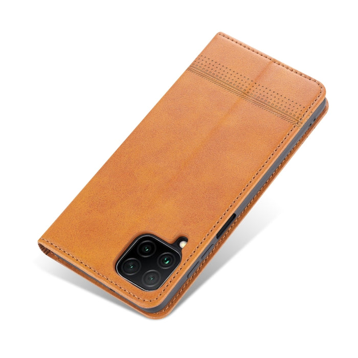 AZNS Estuche de cuero con tapa horizontal con textura de becerro magnético con ranuras para tarjetas y soporte y billetera, For Samsung Galaxy A12, For Samsung Galaxy S21 5G, For Xiaomi Mi 10T Lite 5G