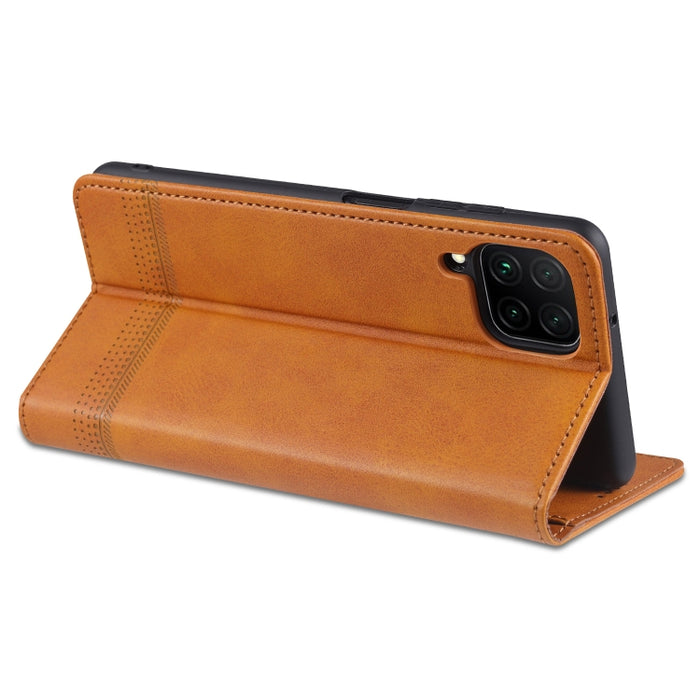AZNS Estuche de cuero con tapa horizontal con textura de becerro magnético con ranuras para tarjetas y soporte y billetera, For Samsung Galaxy A12, For Samsung Galaxy S21 5G, For Xiaomi Mi 10T Lite 5G