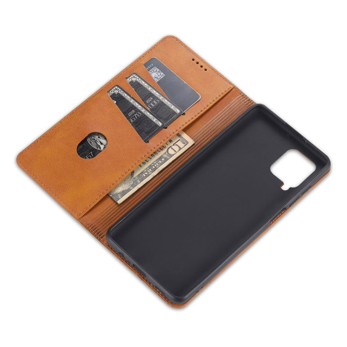 AZNS Estuche de cuero con tapa horizontal con textura de becerro magnético con ranuras para tarjetas y soporte y billetera, For Samsung Galaxy A12, For Samsung Galaxy S21 5G, For Xiaomi Mi 10T Lite 5G