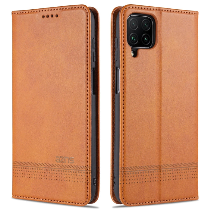 AZNS Estuche de cuero con tapa horizontal con textura de becerro magnético con ranuras para tarjetas y soporte y billetera, For Samsung Galaxy A12, For Samsung Galaxy S21 5G, For Xiaomi Mi 10T Lite 5G