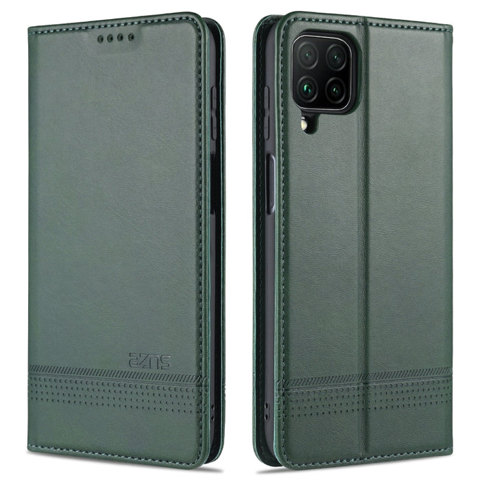AZNS Estuche de cuero con tapa horizontal con textura de becerro magnético con ranuras para tarjetas y soporte y billetera, For Samsung Galaxy A12, For Samsung Galaxy S21 5G, For Xiaomi Mi 10T Lite 5G