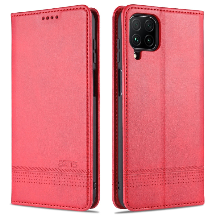 AZNS Estuche de cuero con tapa horizontal con textura de becerro magnético con ranuras para tarjetas y soporte y billetera, For Samsung Galaxy A12, For Samsung Galaxy S21 5G, For Xiaomi Mi 10T Lite 5G
