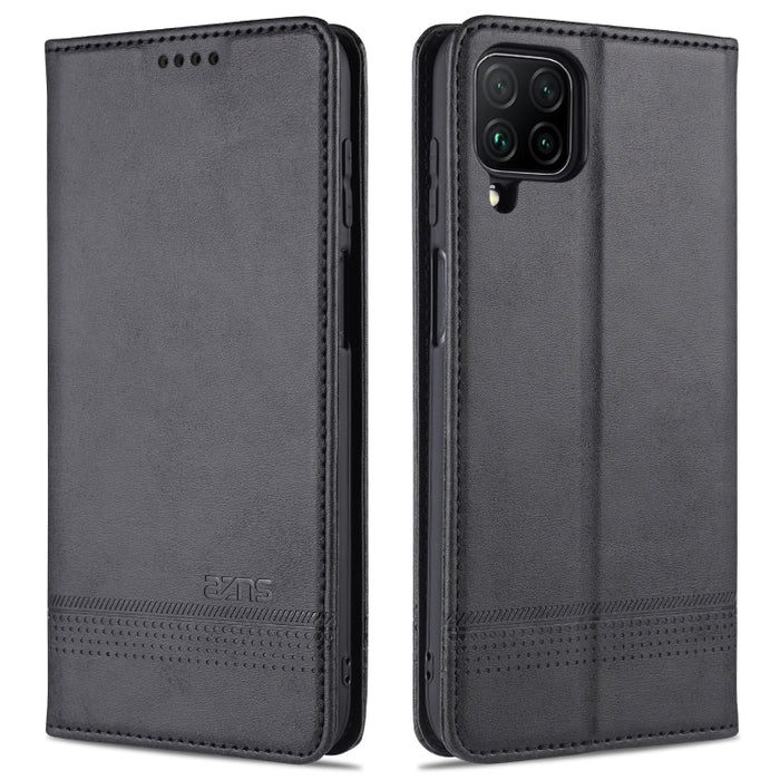 AZNS Estuche de cuero con tapa horizontal con textura de becerro magnético con ranuras para tarjetas y soporte y billetera, For Samsung Galaxy A12, For Samsung Galaxy S21 5G, For Xiaomi Mi 10T Lite 5G