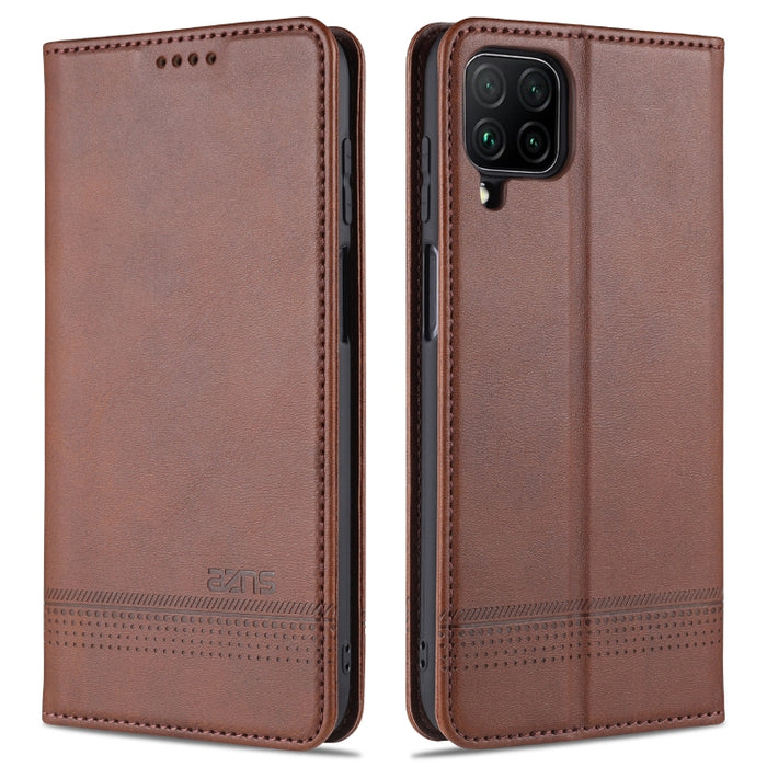 AZNS Estuche de cuero con tapa horizontal con textura de becerro magnético con ranuras para tarjetas y soporte y billetera, For Samsung Galaxy A12, For Samsung Galaxy S21 5G, For Xiaomi Mi 10T Lite 5G