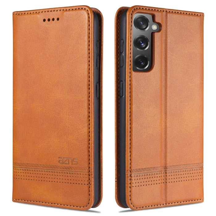 AZNS Estuche de cuero con tapa horizontal con textura de becerro magnético con ranuras para tarjetas y soporte y billetera, For Samsung Galaxy A12, For Samsung Galaxy S21 5G, For Xiaomi Mi 10T Lite 5G