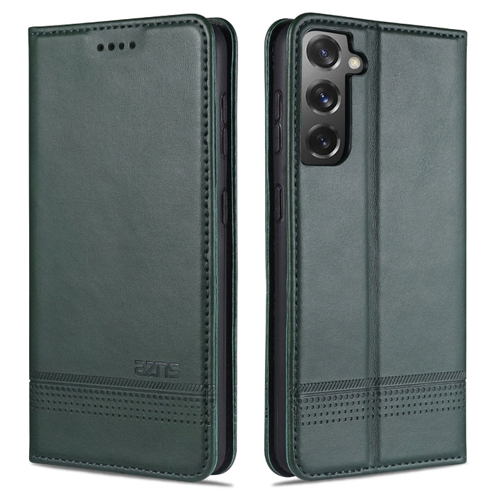 AZNS Estuche de cuero con tapa horizontal con textura de becerro magnético con ranuras para tarjetas y soporte y billetera, For Samsung Galaxy A12, For Samsung Galaxy S21 5G, For Xiaomi Mi 10T Lite 5G