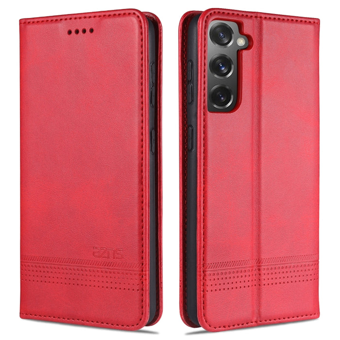AZNS Estuche de cuero con tapa horizontal con textura de becerro magnético con ranuras para tarjetas y soporte y billetera, For Samsung Galaxy A12, For Samsung Galaxy S21 5G, For Xiaomi Mi 10T Lite 5G