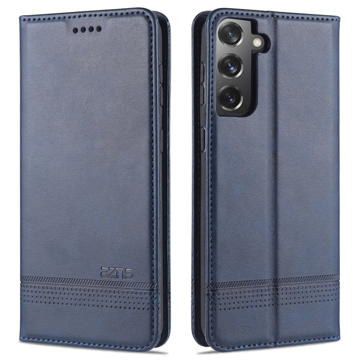 AZNS Estuche de cuero con tapa horizontal con textura de becerro magnético con ranuras para tarjetas y soporte y billetera, For Samsung Galaxy A12, For Samsung Galaxy S21 5G, For Xiaomi Mi 10T Lite 5G