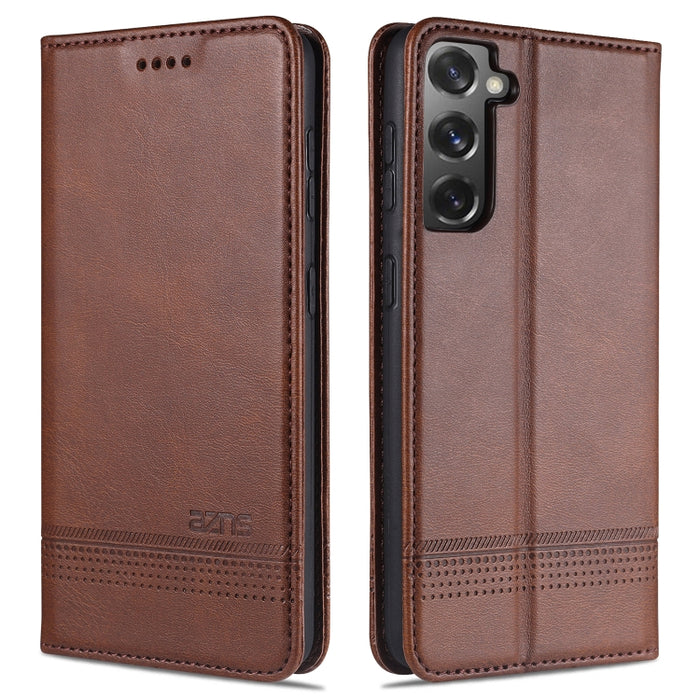 AZNS Estuche de cuero con tapa horizontal con textura de becerro magnético con ranuras para tarjetas y soporte y billetera, For Samsung Galaxy A12, For Samsung Galaxy S21 5G, For Xiaomi Mi 10T Lite 5G