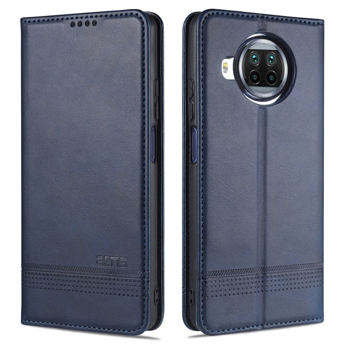 AZNS Estuche de cuero con tapa horizontal con textura de becerro magnético con ranuras para tarjetas y soporte y billetera, For Samsung Galaxy A12, For Samsung Galaxy S21 5G, For Xiaomi Mi 10T Lite 5G