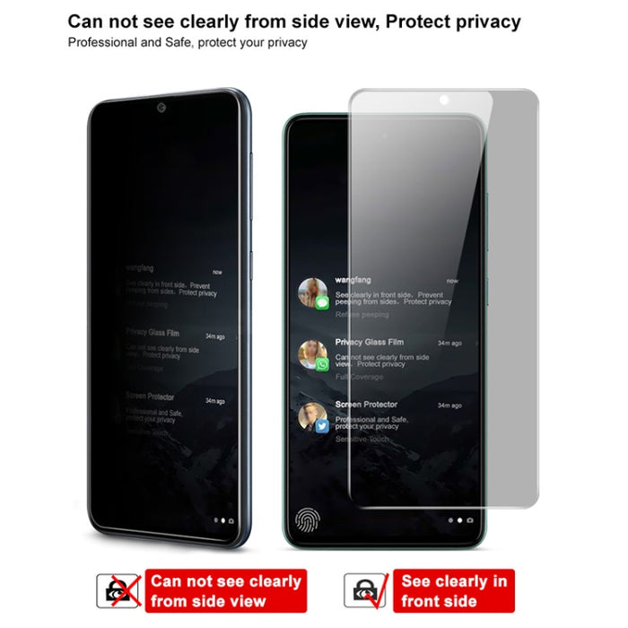 Película protectora de vidrio templado antiespía IMAK HD, For Huawei Honor 30i, For Samsung Galaxy A52 4G / 5G, For Samsung Galaxy A72 4G / 5G, For Samsung Galaxy M01s, For Xiaomi Poco M2 Pro