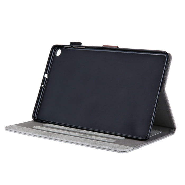 Estuche de cuero con tapa horizontal de estilo comercial, con soporte y ranura para tarjeta y marco de fotos y función de suspensión / activación, For Galaxy Tab A 8.0 & S Pen (2019), For Galaxy Tab A 8.0 (2019) / T290, For Galaxy Tab A 10.1 (2016) / T...